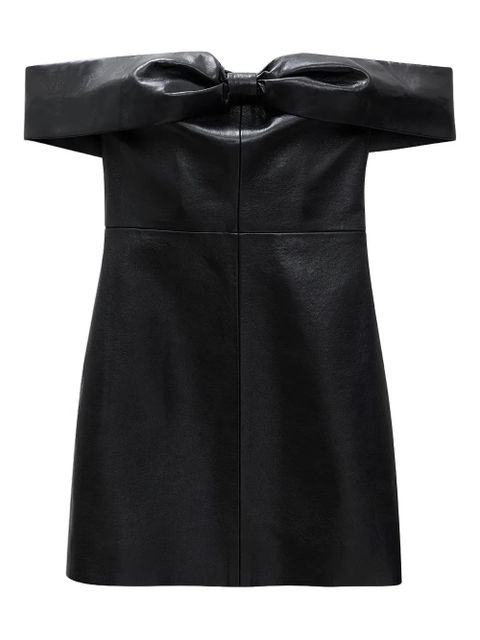 ANINE BING bow-detailing strapless mini dress - Black - zdjęcie produktu nr 1