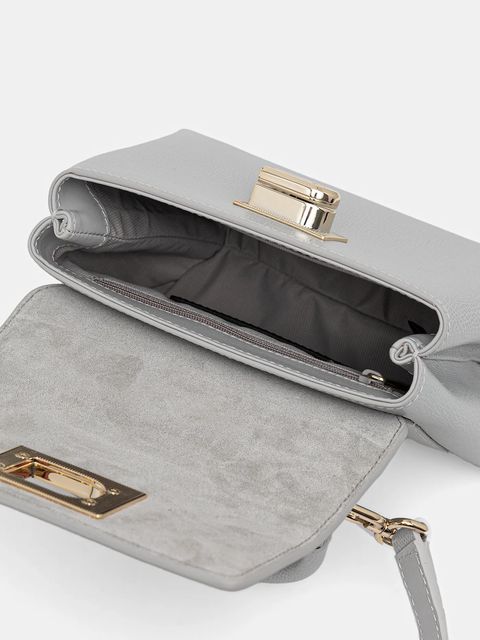 Furla torebka skórzana Mini Top Handle kolor szary WB00109 ARE000 CRH00