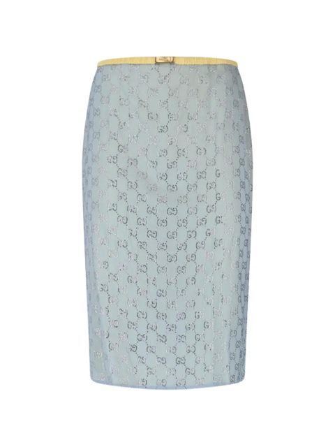 Gucci crystal trim midi skirt - Blue - zdjęcie produktu nr 1