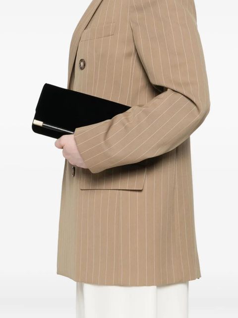 Victoria Beckham 202 velvet bar-detail clutch bag - Black - zdjęcie produktu nr 2