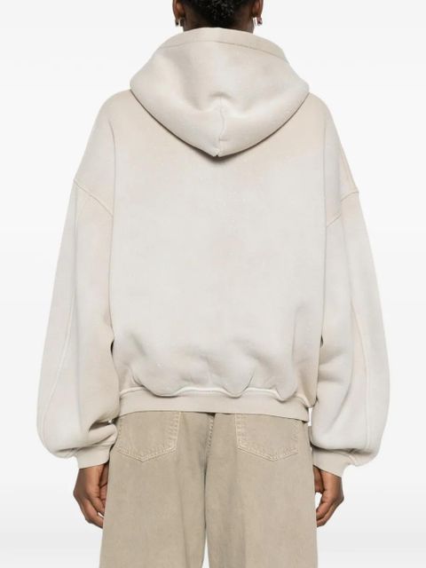 Alexander Wang crystal-embellished hoodie - Neutrals