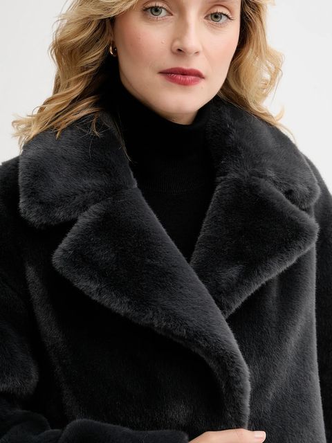 Stand Studio płaszcz Camille Cocoon Coat damski kolor szary przejściowy oversize 61137-9070 - zdjęcie produktu nr 2