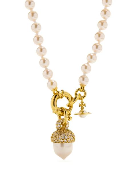 Vivienne Westwood cream pearl pendant necklace - Gold - zdjęcie produktu nr 2