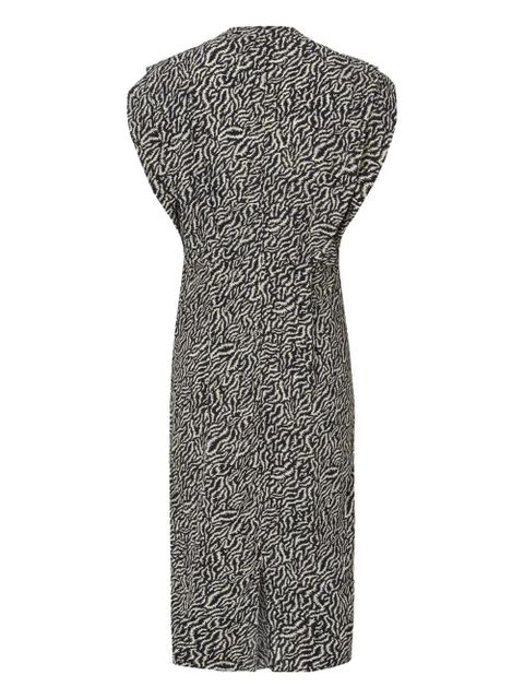 ISABEL MARANT pleated ruffle-sleeve dress - Black - zdjęcie produktu nr 2