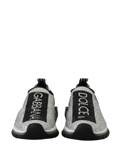Dolce & Gabbana Portofino crystal-embellished sneakers - Silver