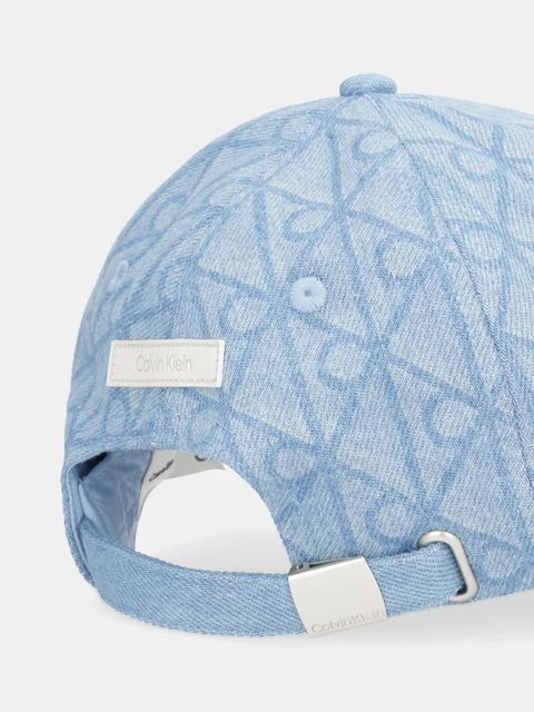 Calvin Klein czapka z daszkiem jeansowa kolor niebieski LV04F5042G