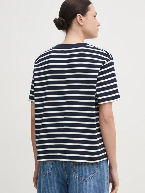 Tommy Hilfiger t-shirt bawełniany damski kolor granatowy WW0WW46158