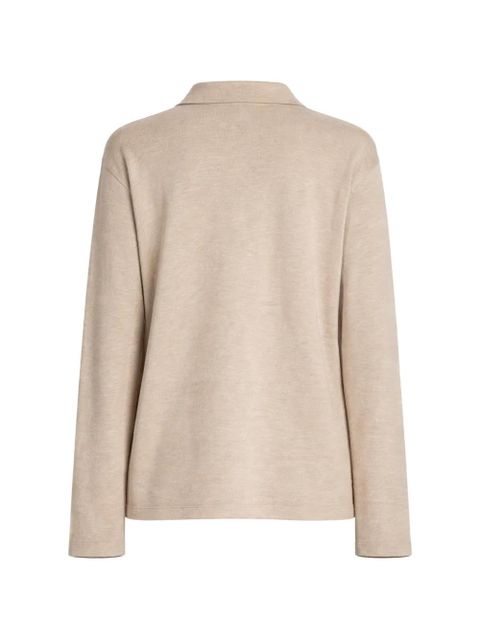 The Row Niosa long-sleeve cotton polo top - Neutrals - zdjęcie produktu nr 2