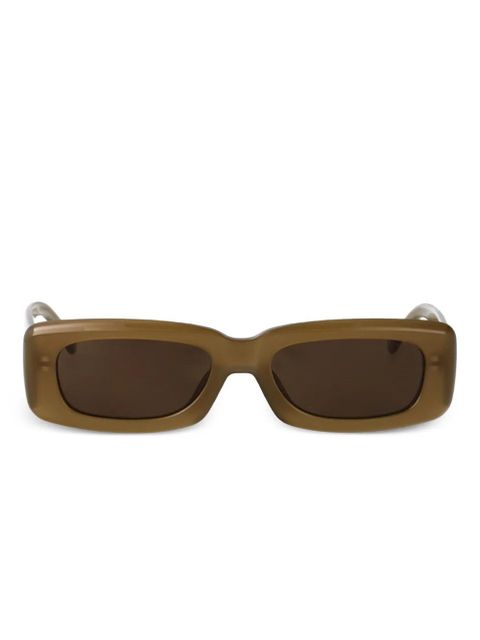 The Attico rectangle-frame sunglasses - Green - zdjęcie produktu nr 1