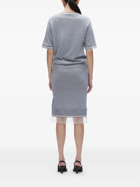 3.1 Phillip Lim knot-detail merino midi dress - Grey