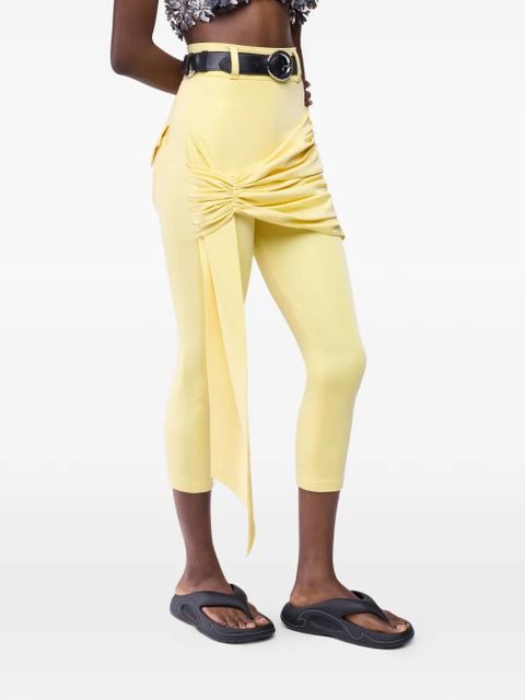 Rabanne draped-detail trousers - Yellow - zdjęcie produktu nr 1