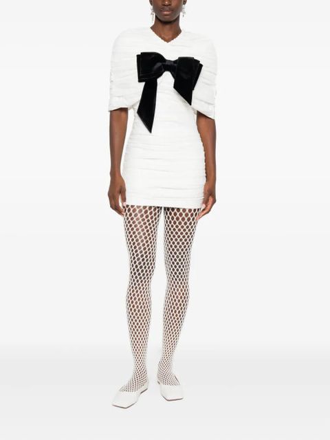 SHUSHU/TONG bow-detail mini dress - White - zdjęcie produktu nr 2