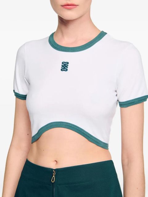 SANDRO two-tone T-shirt - White