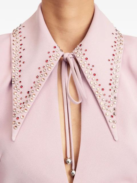 16Arlington Imre embellished-collar mini dress - Pink