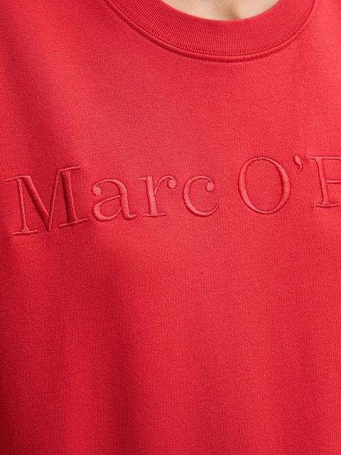 Marc O'Polo bluza bawełniana damska kolor czerwony gładka 600407354175