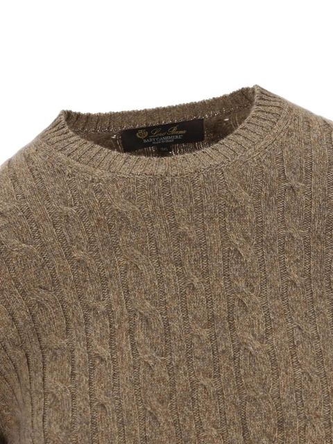 Loro Piana Treccia cable-knit sweater - Brown