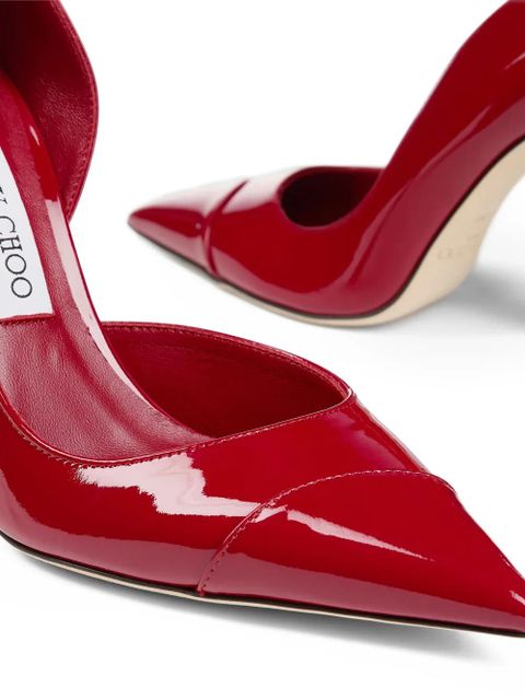 Jimmy Choo 100 mm Brigitte pointed-toe pumps - Red