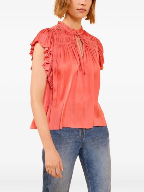 Ulla Johnson Agosta flutter sleeve top - Pink - zdjęcie produktu nr 1
