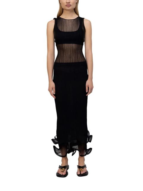 Simkhai Oakley semi-sheer tank top - Black - zdjęcie produktu nr 2