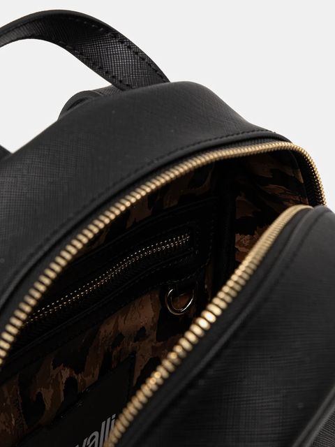 Just Cavalli plecak damski kolor czarny mały gładki 78RA4BBD ZS766