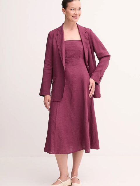 United Colors of Benetton sukienka lniana - zdjęcie produktu nr 1