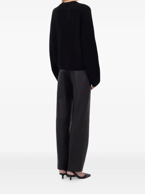 LouLou de Saison Bill draped metallic-ornament sweater - Black