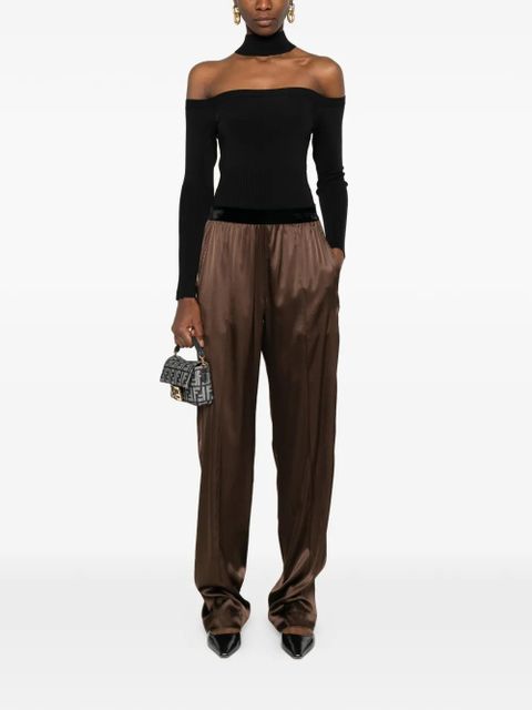 TOM FORD logo-embroidered trousers - Brown - zdjęcie produktu nr 2