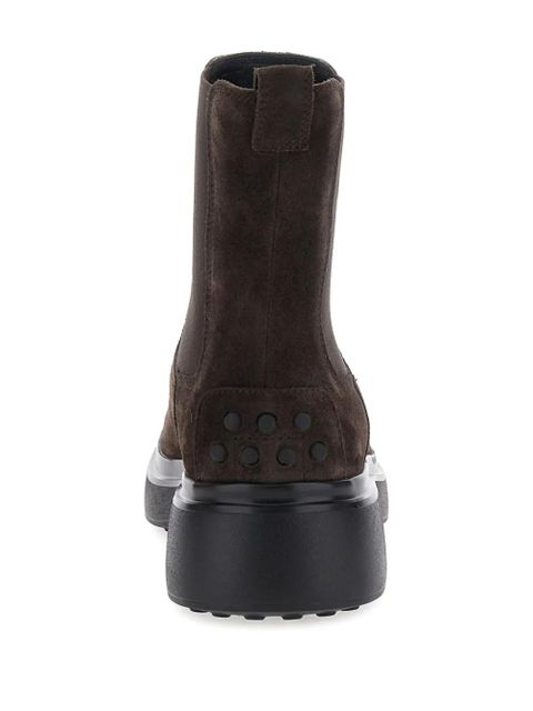 Tod's elastic-panel chelsea boots - Brown