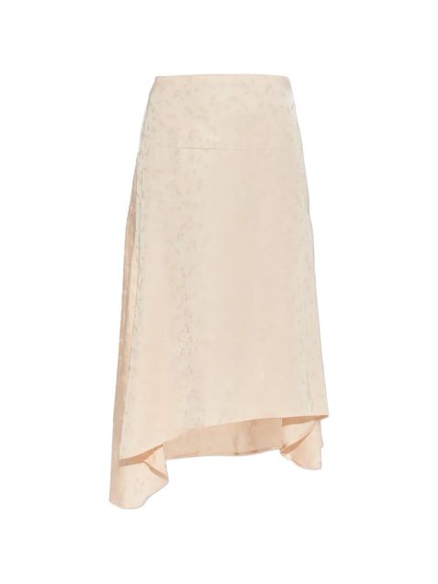 Victoria Beckham asymmetric midi skirt - Neutrals