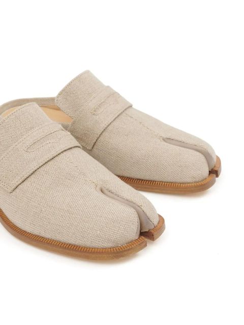 Maison Margiela Tabi City Loafer linen mules - Neutrals