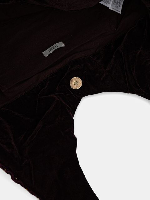 Hoss Intropia torebka welurowa kolor bordowy 2052028