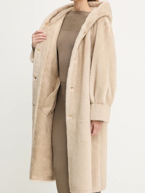 Luisa Spagnoli płaszcz kolor beżowy 542439