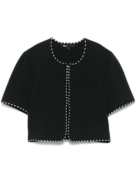 Maje short-sleeves crop top - Black - zdjęcie produktu nr 1