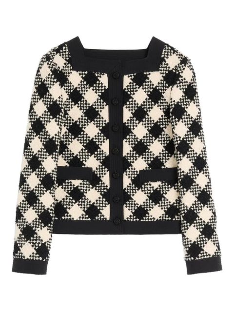 Valentino Garavani damier tweed trim blazer - Black - zdjęcie produktu nr 1