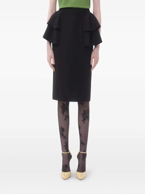Valentino Garavani crepe couture midi skirt - Black