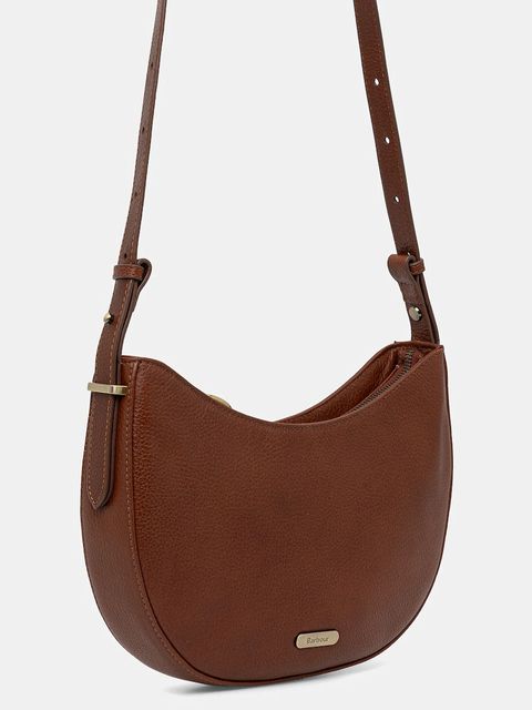 Barbour torebka skórzana kolor brązowy LBA0507 - zdjęcie produktu nr 2