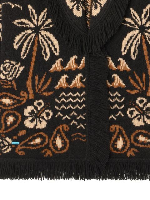 Alanui palm-tree fringe cardigan - Brown