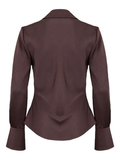 Simkhai Symone satin top - Brown - zdjęcie produktu nr 2