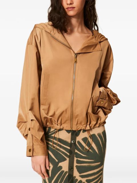 TWINSET pleat-detail taffeta jacket - Neutrals - zdjęcie produktu nr 2