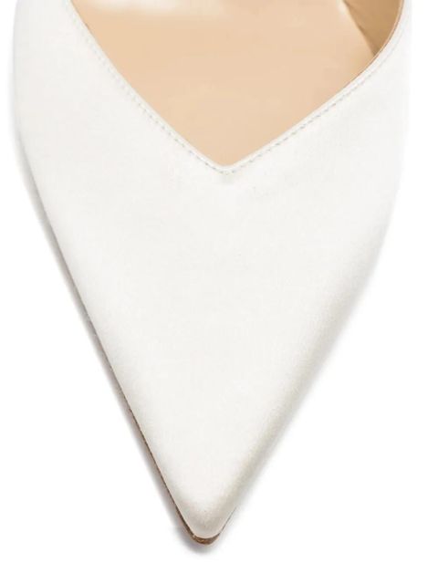 Jimmy Choo Saeda embellished heeled pumps - White