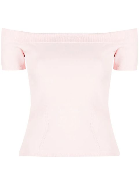 Alexander McQueen off-shoulder top - Pink - zdjęcie produktu nr 1