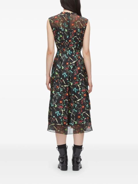 3.1 Phillip Lim floral-pattern sleeveless midi dress - Black