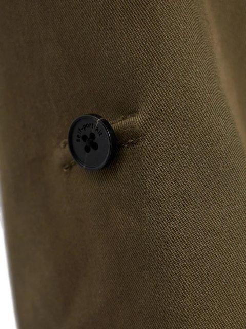 Self-Portrait padded-shoulder shirt - Green