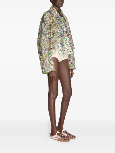 DRIES VAN NOTEN jacquard-pattern jacket - Green