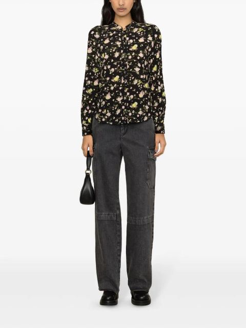 Zadig&Voltaire floral-print crepe blouse - Black - zdjęcie produktu nr 2