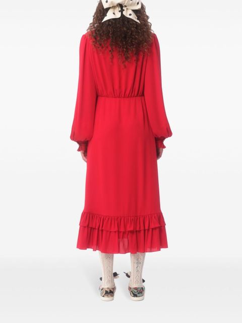 Valentino Garavani georgette midi dress - Red