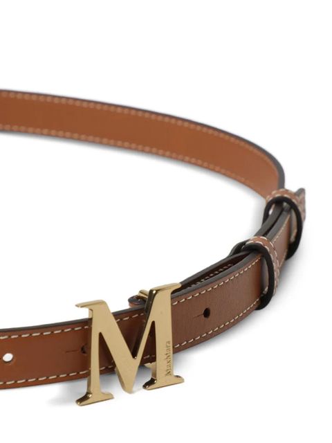 Max Mara logo buckle belt - Brown