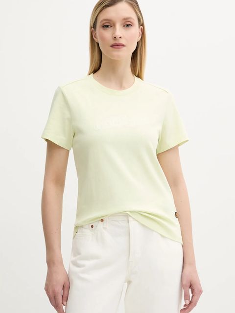 G-Star t-shirt bawełniany damski kolor zielony D26248-D101 - zdjęcie produktu nr 1