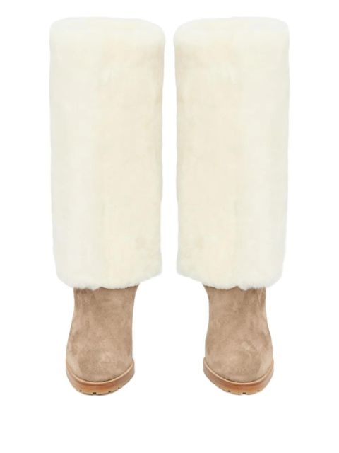 Yves Salomon shearling boots - Neutrals - zdjęcie produktu nr 2