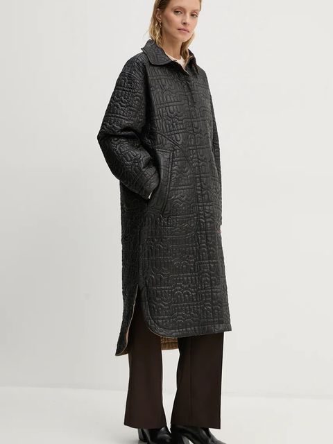 MUNTHE kurtka TILDOS damska kolor czarny przejściowa oversize 243153624343 - zdjęcie produktu nr 1